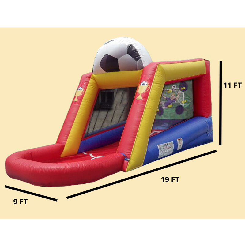 9' x 19' Inflatable Soccer Field with Balls and Air Blower