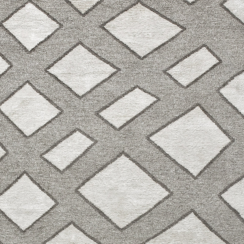 Linen Geometric Area Rug, Rectangle 4' x 6'