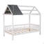 Lit simple en bois avec clôture
