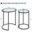 Baina 23.5"H Round Nesting End Table Set with Metal Frame-1715767553