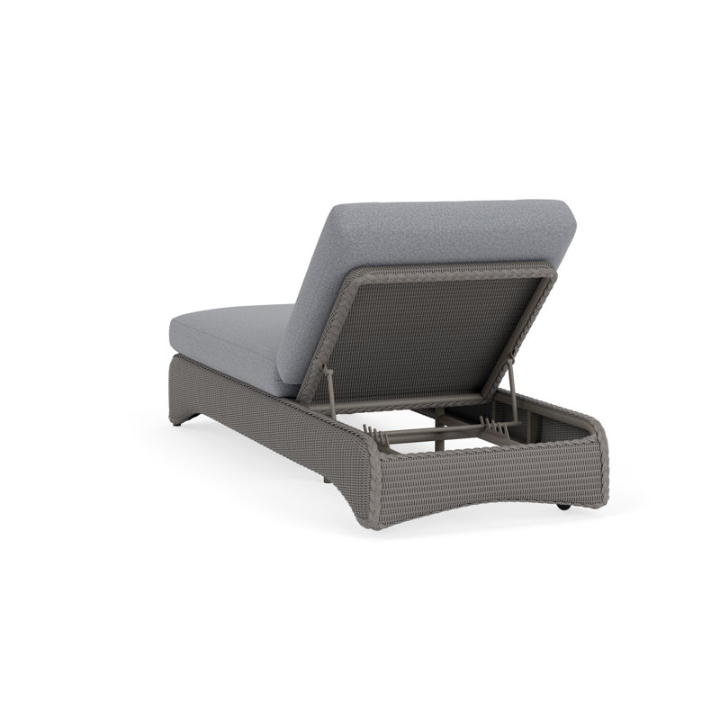 Loom Outdoor Chaise Lounge, Rumba Stonewashed, Pewter