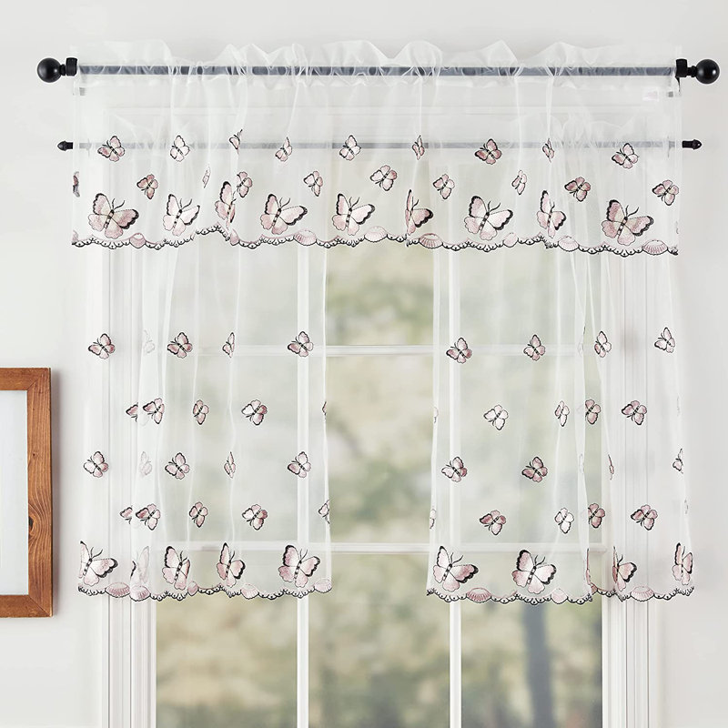 Voshell Abstract Tailored Kitchen Curtain