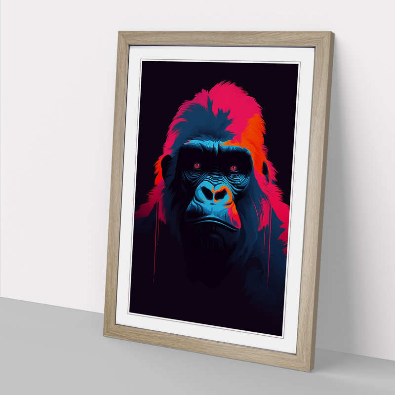 Gorilla Minimalism - Framed Print
