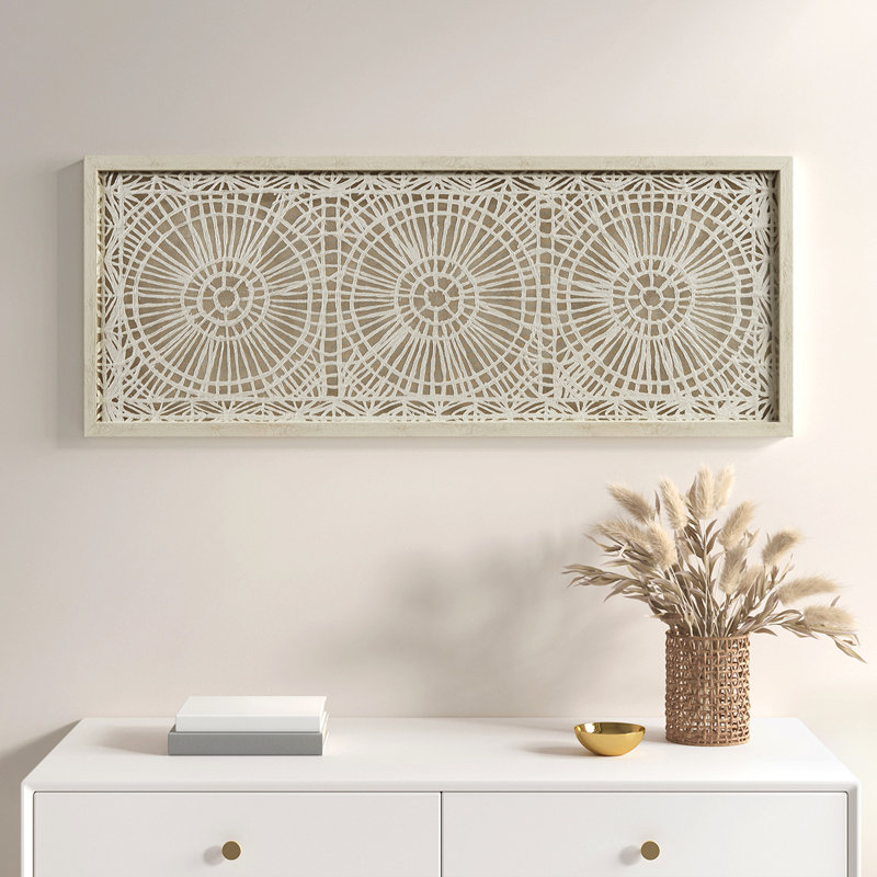 Framed Medallion Rice Paper Shadow BoWall Decor