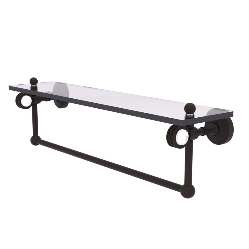 Tablette à support Jarrell, H 5,12 po x l 22 po x P 6,4 po, Bronze huilé