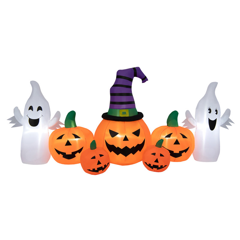 Longue citrouille d'Halloween gonflable