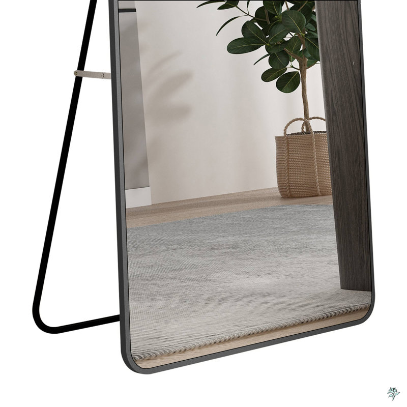 Keimon Mirror, Black, 64.9" H x 23.2" W