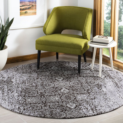 Tapis abstrait argent / brun