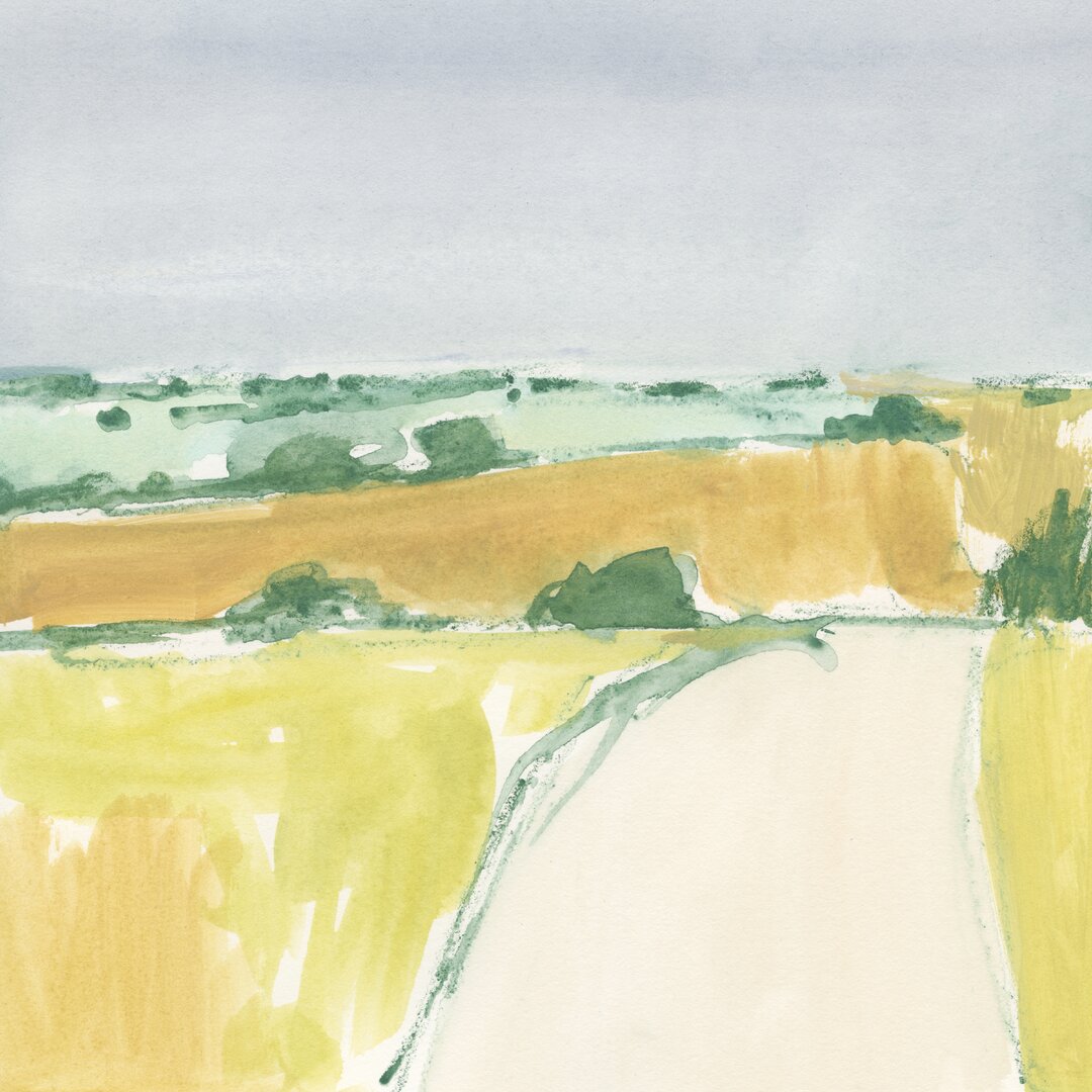 Leinwandbild Country Road Sketch I von Victoria Barnes