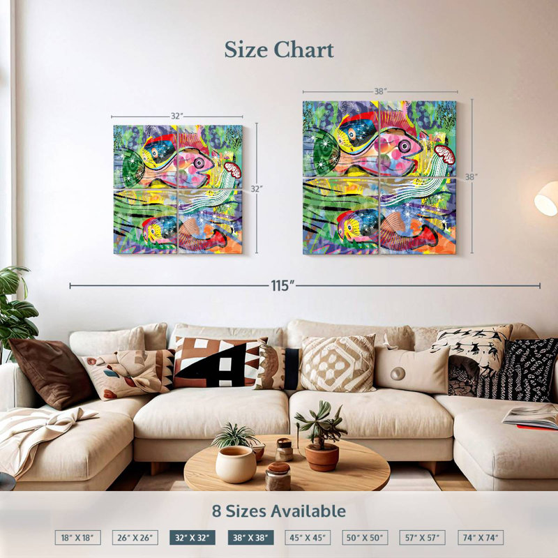 Brampt Mariscos, 32" H x 32" W