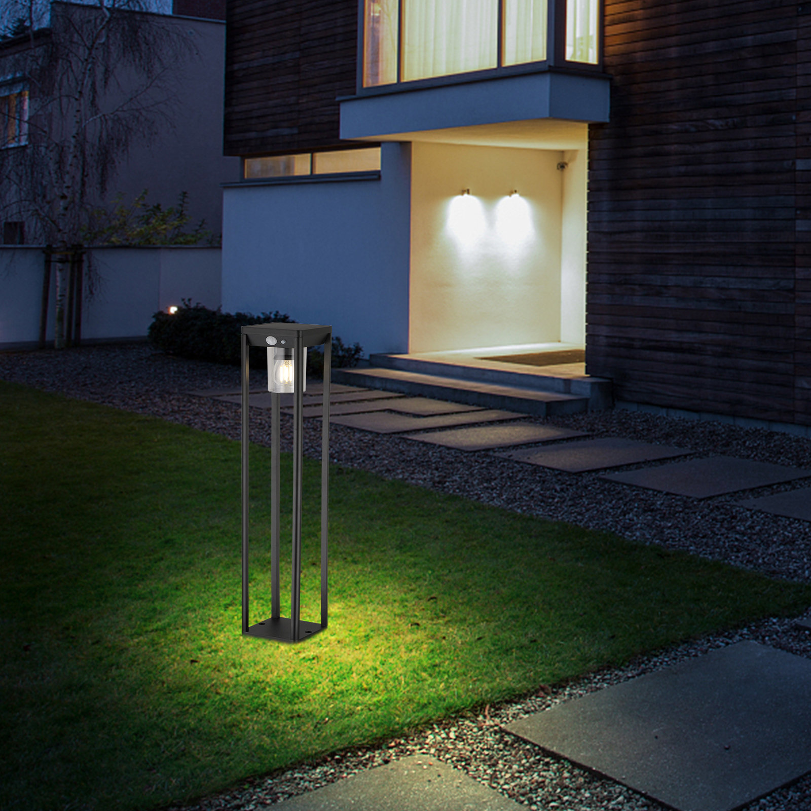 Solar Outdoor Light Solar Pathway Light Wireless LED Tall Street Light IP44  Waterproof Driveway