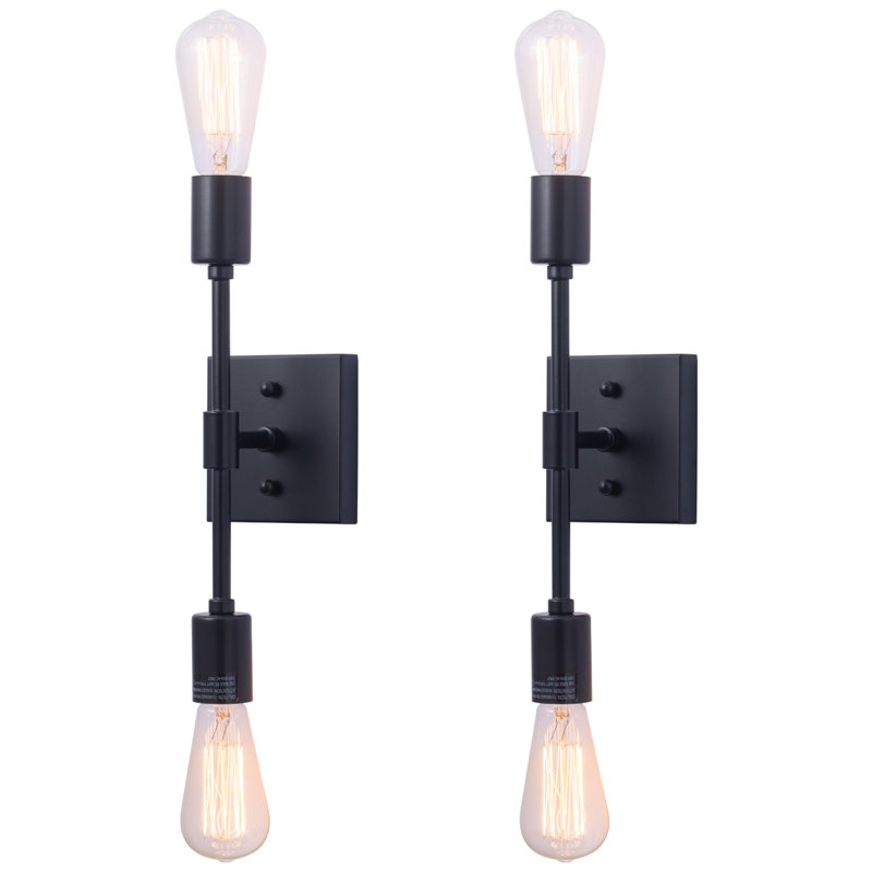 Applique articulée noire à 2 lumières à intensité variable Keitlyn