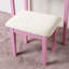 Élégante coiffeuse de maquillage rose - 3 tiroirs de rangement, miroir ajustable, tabouret en bois élégant avec tiroirs, couleur-1948979975
