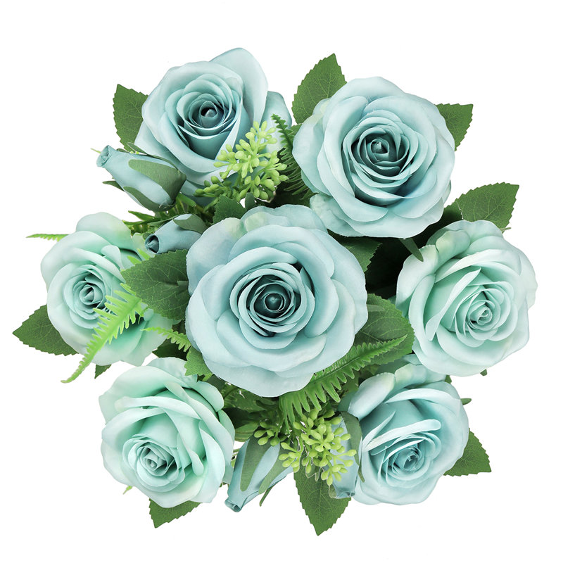 Rose Arrangement, Light Aqua