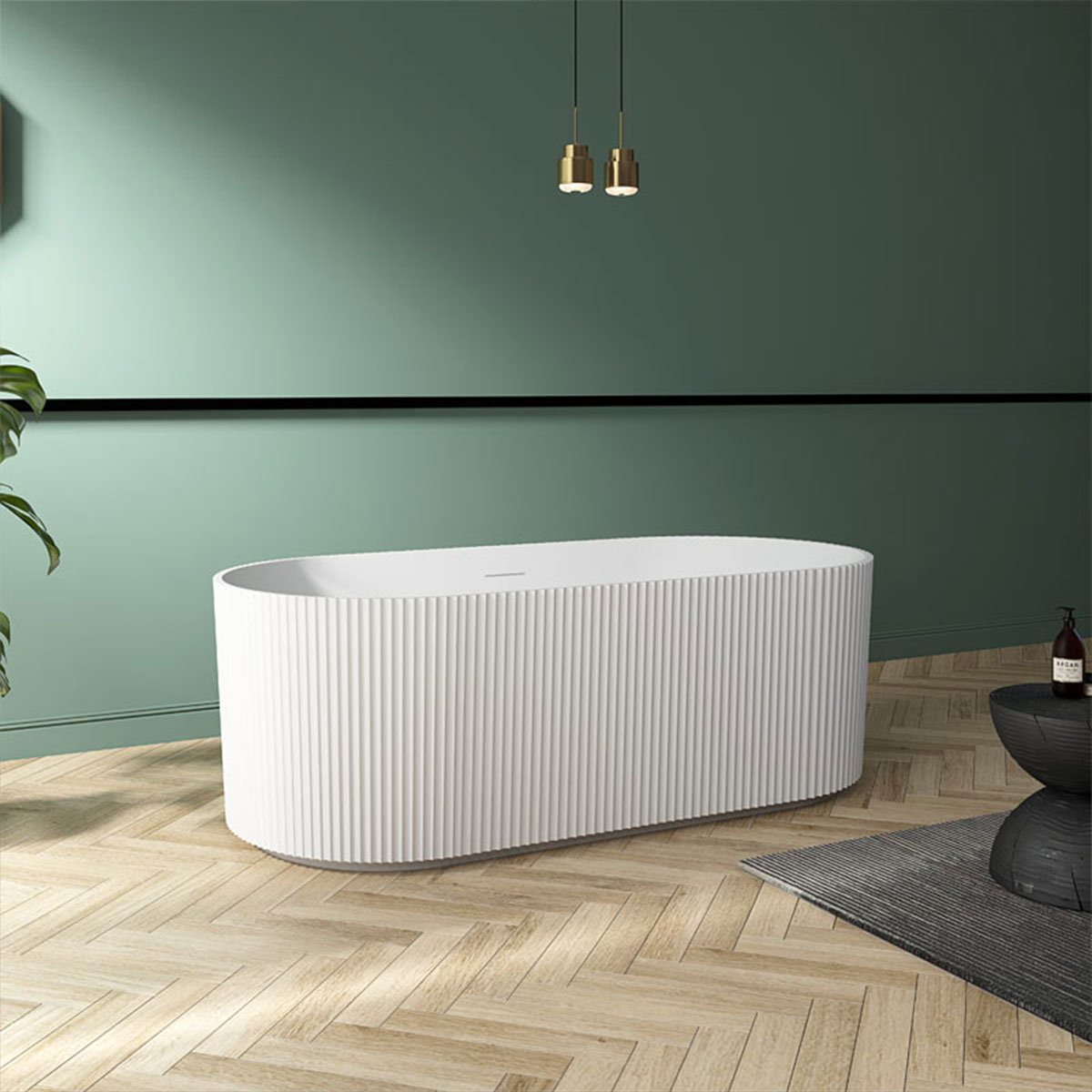 60" x 30" Freestanding Soaking Acrylic Bathtub