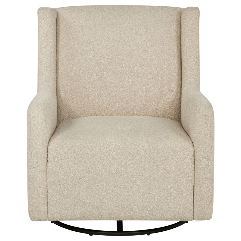 Fauteuil oscillant rembourré Serra Boucle Sandy Beige, Beige