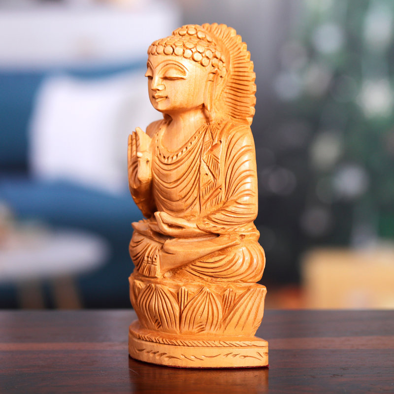Fennec Handmade Solid Wood Figurine / Sculpture Decorative Object