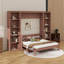 Lit escamotable double avec bureau et bibliothèque-1205060266