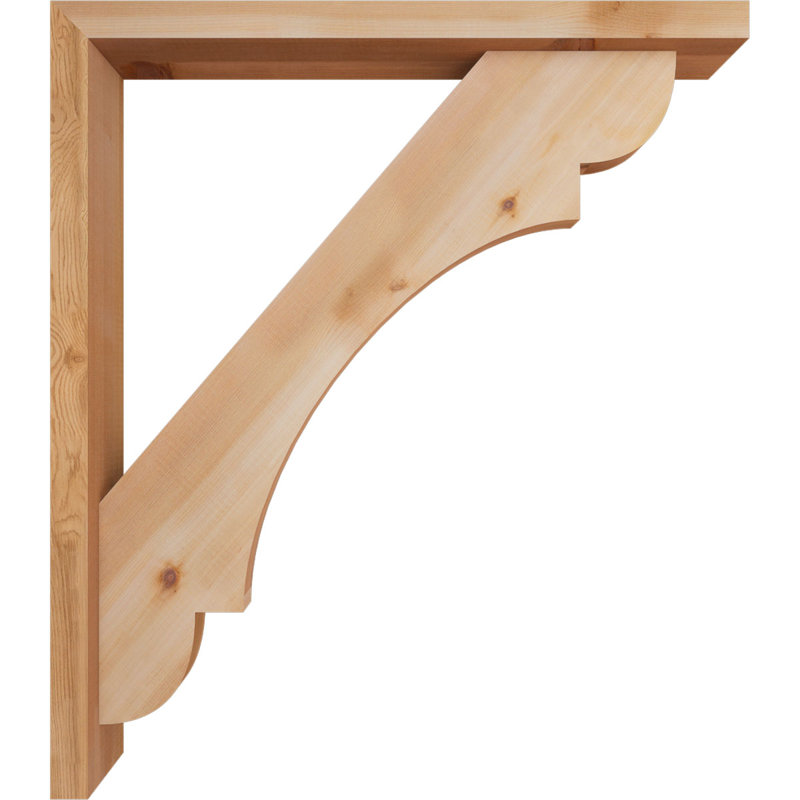Support de bloc olympique avec entretoise décalée, 32 x 28, Cèdre rouge occidental de l 3 1/2 po (lisse)