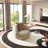 Curved negotiating  leather sofa