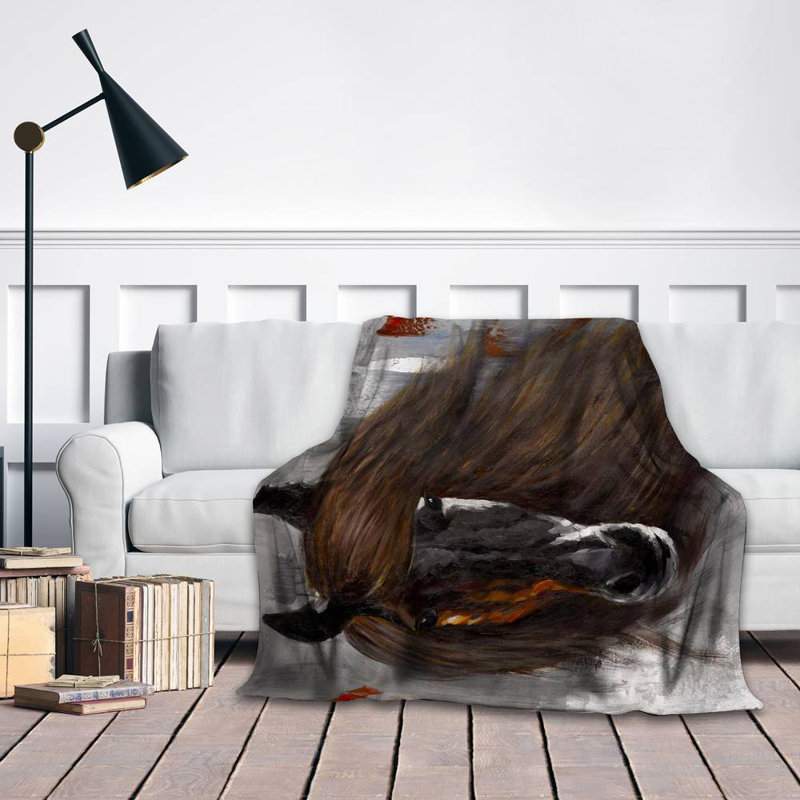 Hand Woven Throw Blanket, Brown 