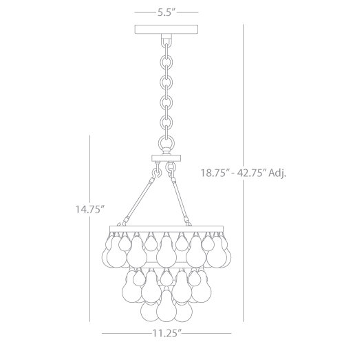 Bling 2 - Light Pendant, Polished Nickel