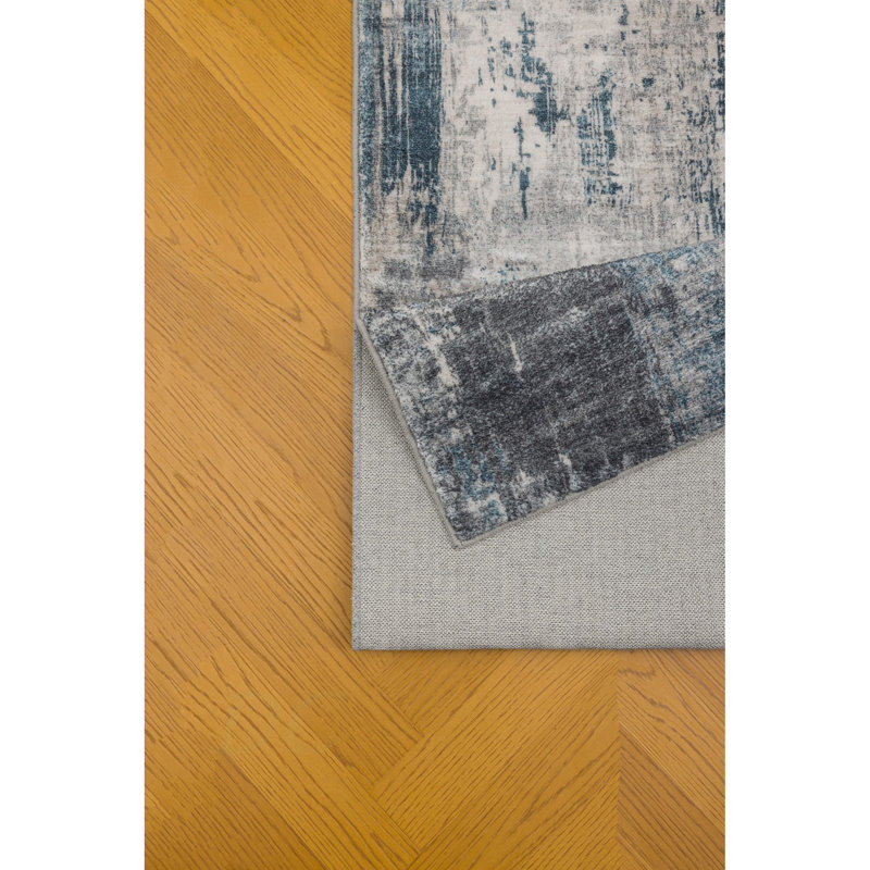 Crystal GC_MET8001 10X14 Blue Area Rug, Rectangle 9'10" x 13'11"
