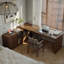 Bureaux en bois massif en L noyer clair-107726638