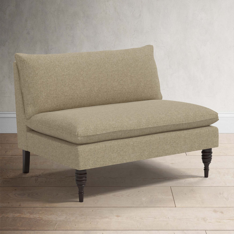 Varick Upholstered 47'' Settee, Zuma Natural Textured Linen
