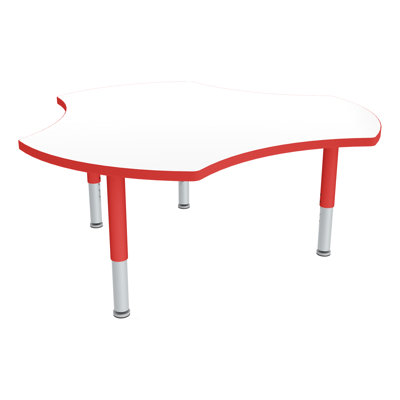 Cog Preschool Collaborative Whiteboard Adjustable Height Novelty Activity Table with Casters