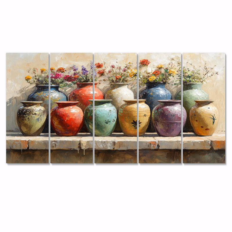 Ensemble de décorations murales Farm Pottery Earthy Treasures III - Boho Pottery, H 32 po x l 80 po