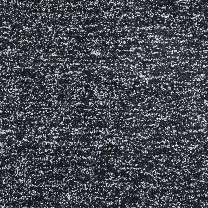 Tapis noir en polyester 7 'x 9' Heather, Rond 8 pi