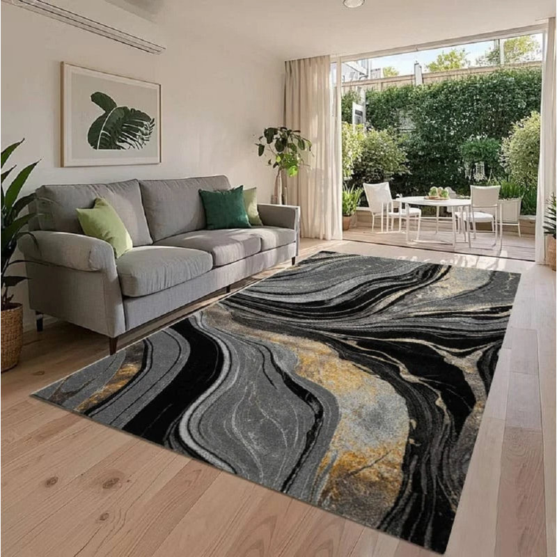 No Distressing Geometric Area Rug, Rectangle 120 x 170 cm