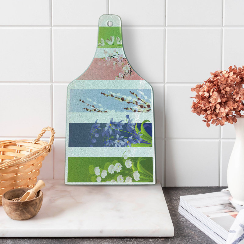 Multicolore planche à découper en verre trempé Ambesonne