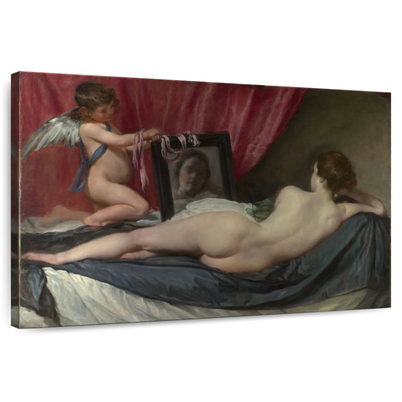 Hardie Venus à son miroir, H 34 po x l 51 po