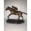 Statue bronze à deux tons Perras Jockey on Horse - Taille: L 11 po x l 4 po x H 8 po.