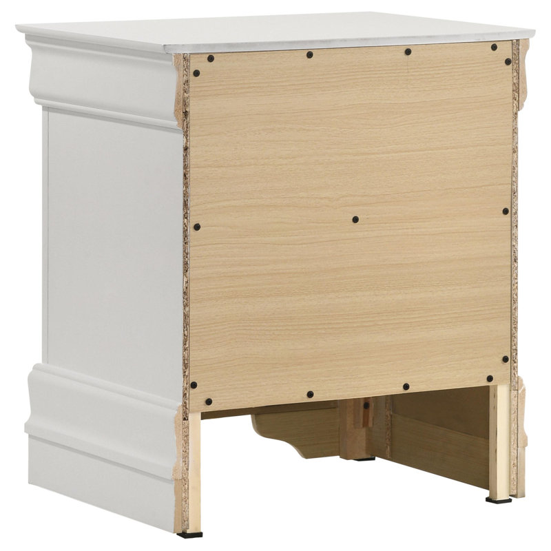 Ensemble de chambre à coucher double 5 pièces Francique, Double, 5 Pcs: Bed, Nightstand, 2 Dressers, Mirror