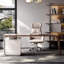 Bureau de direction haut de gamme brun et beige 62,99 po style Renaissance-130156325