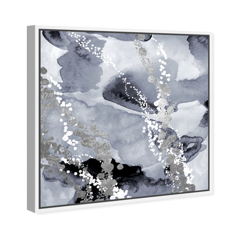 " Even More Love Silver ", 24" H x 24" W, White Floater Framed