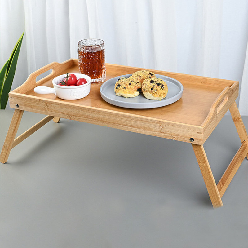 Table de service pliable en bambou