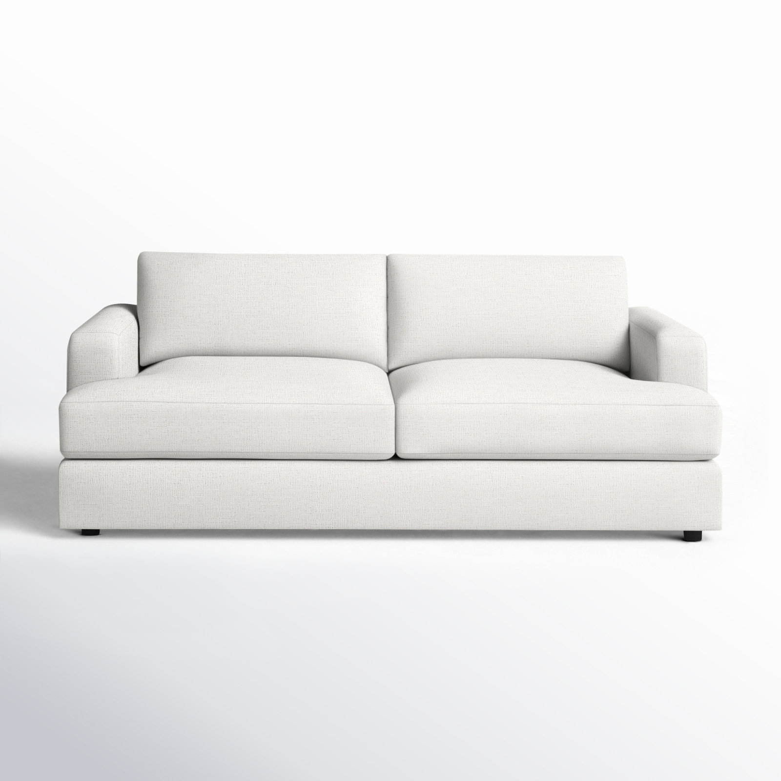 Cayden 84'' Upholstered Sofa, Drusky Moonglow Sustain® Basketweave