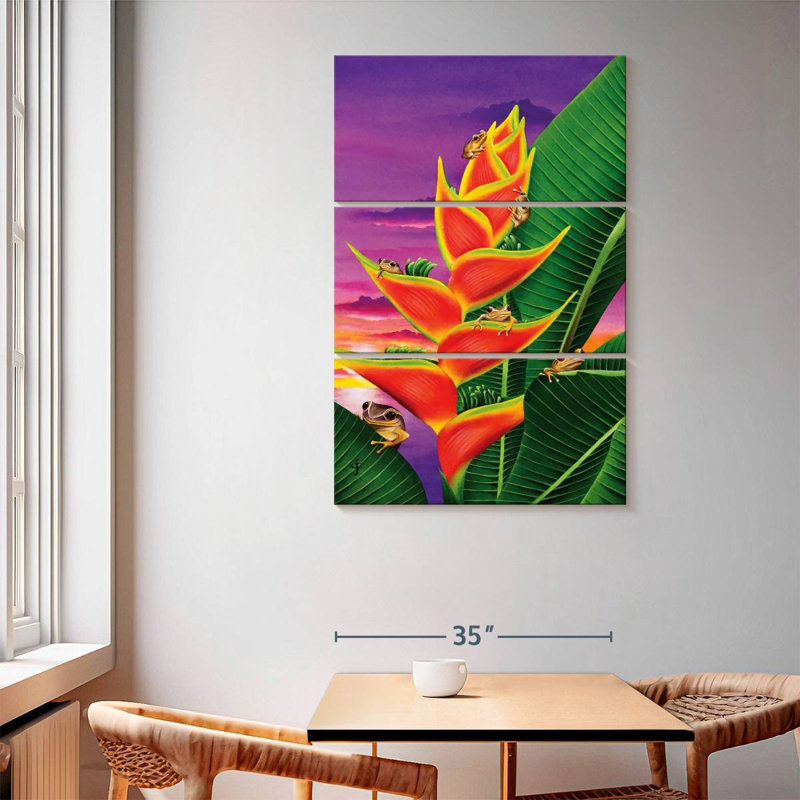 Split Level Sunset, 65" H x 42" W