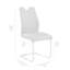 Chaise de salle à manger contemporaine en similicuir noir et finition en acier inoxydable brossé - ensemble de 2