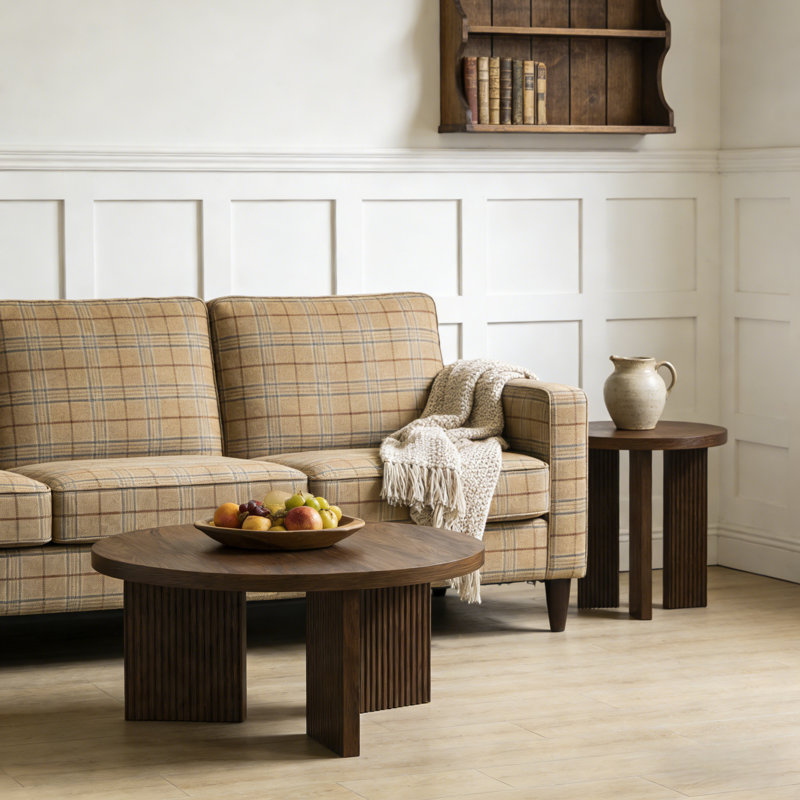 Table basse et table de bout, Brun