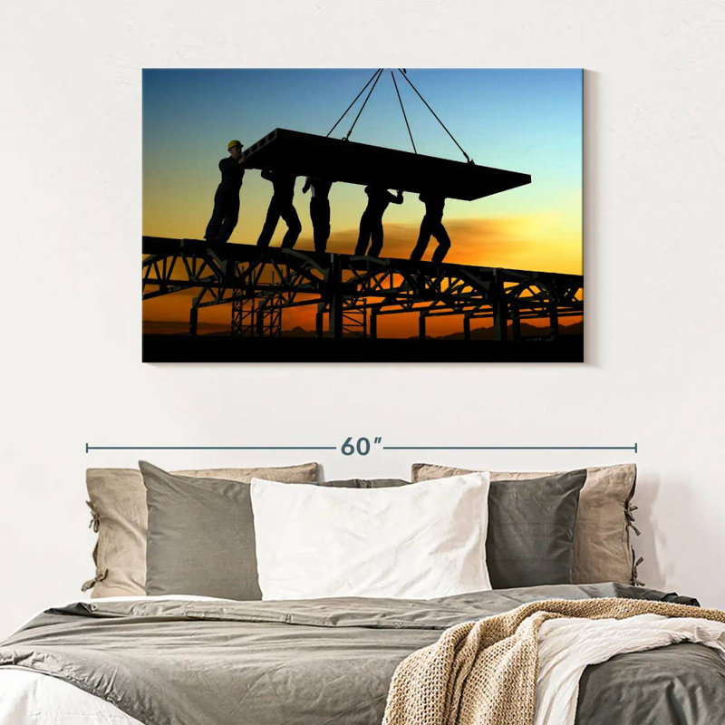 Lelend Construction Site Workers, 32" H x 48" W