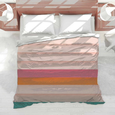 Horizontal Pastel Stripes Comforter