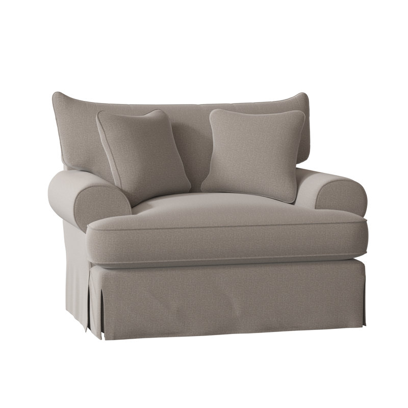 Chalkline Upholstered Armchair, Craftwood 41 Light Gray Performance Chenille, No