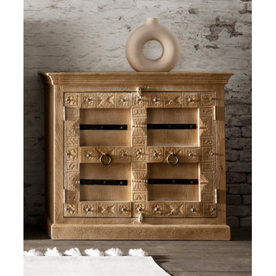 Anika Solid Wood Rectangle Accent Cabinet