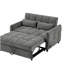 Canapé-lit 52,8 po avec canapé-lit et canapé-lit capitonné avec dossier réglable, trois ports USB et deux coussins lombaires pour le salon, gris-37773255