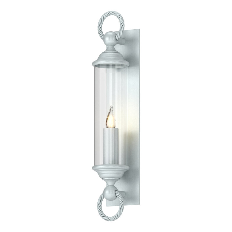 Cavo Outdoor Sconce, Clear, Coastal Burnished Steel